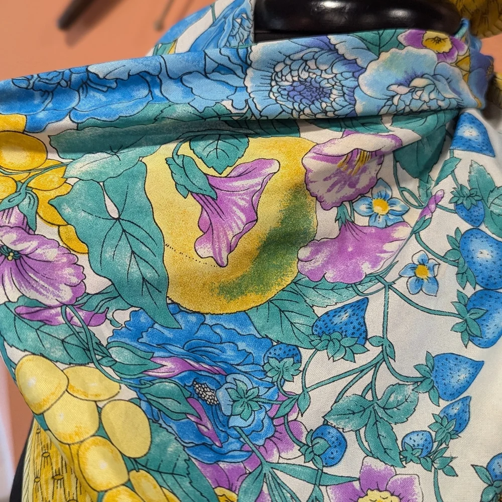 Vintage Scarf Retro Pastel Cottagecore Aesthetic Hippie Feminine Floral